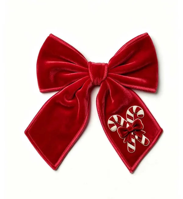 Velvet Christmas Bow (4”x5”)
