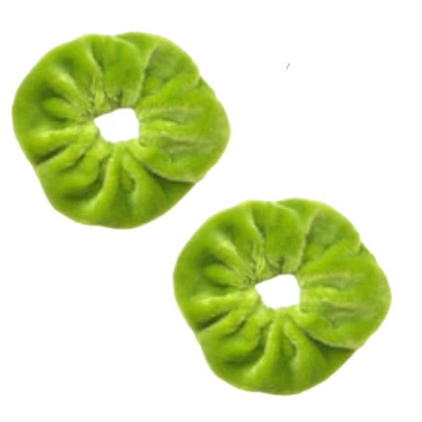 Green Fur Scrunchie