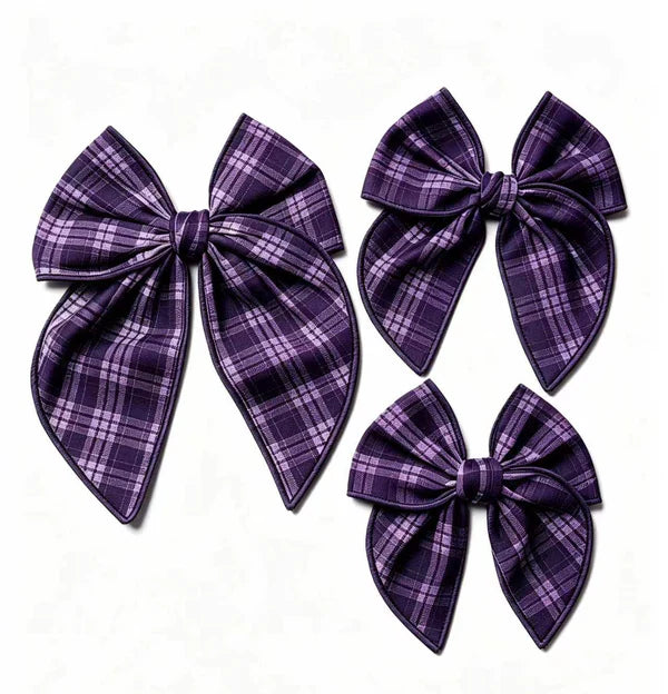 Plaid Serged Bows