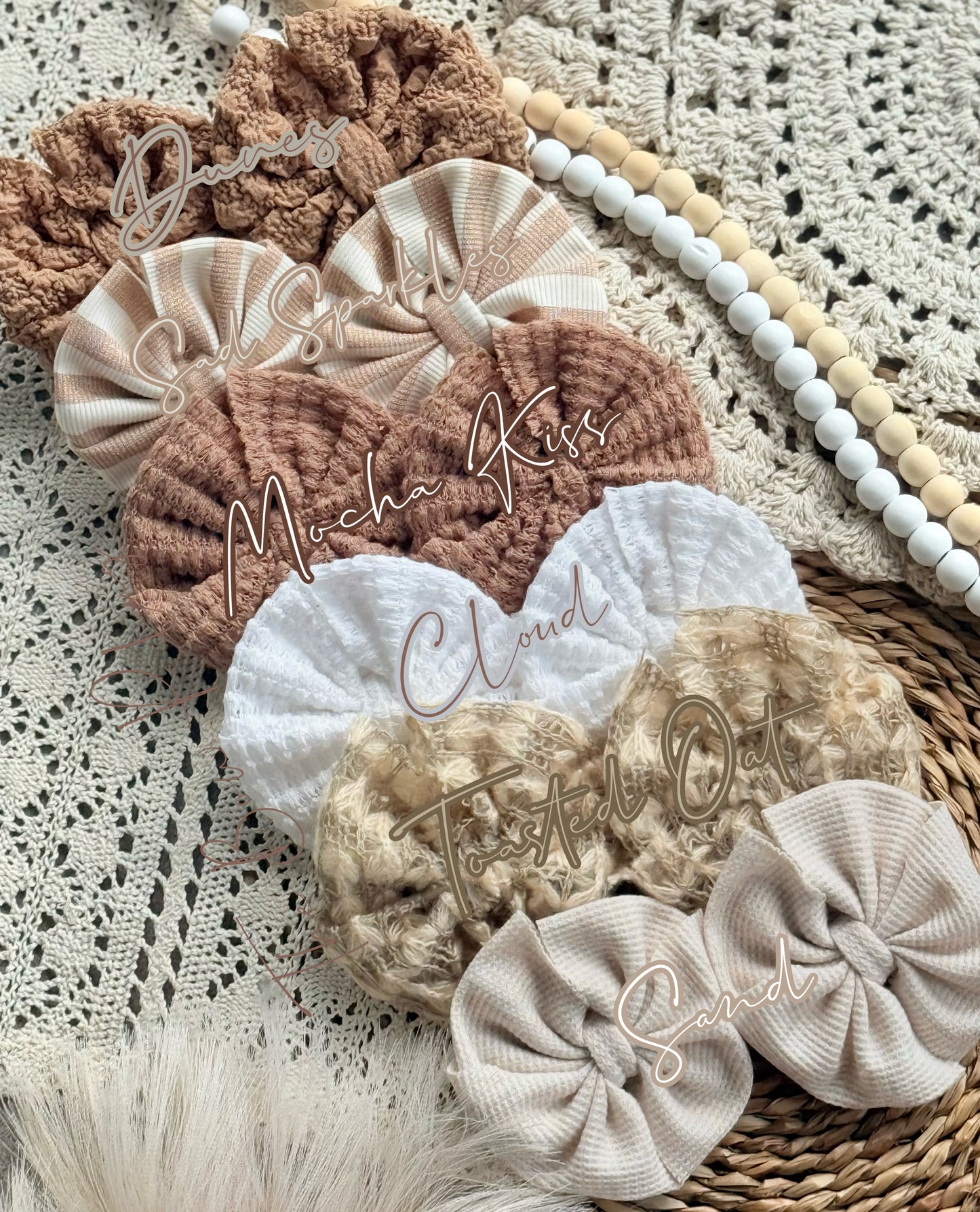 Sad Beige Baby Collection-Single Bow