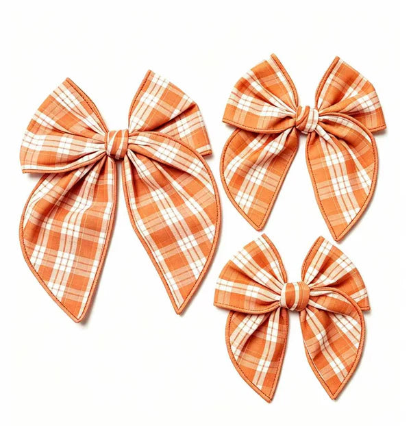 Plaid Serged Bows