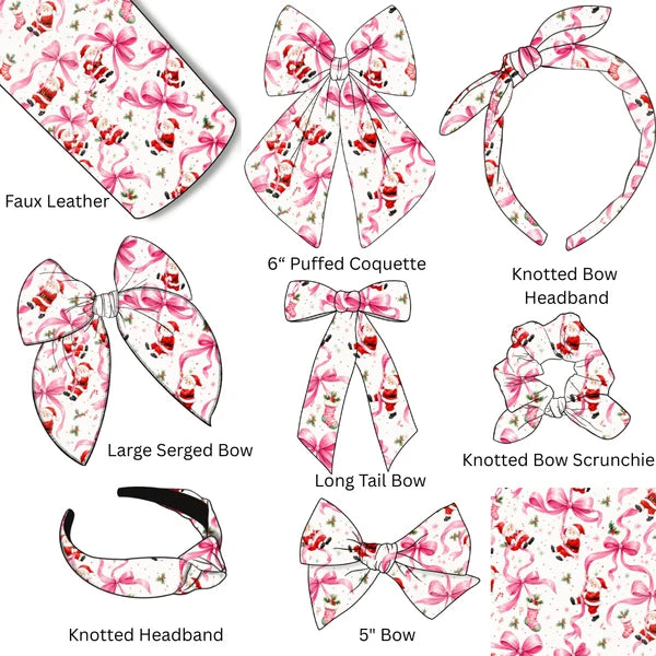 Pink Bows & Santas