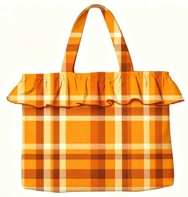Ruffle Tote Bags