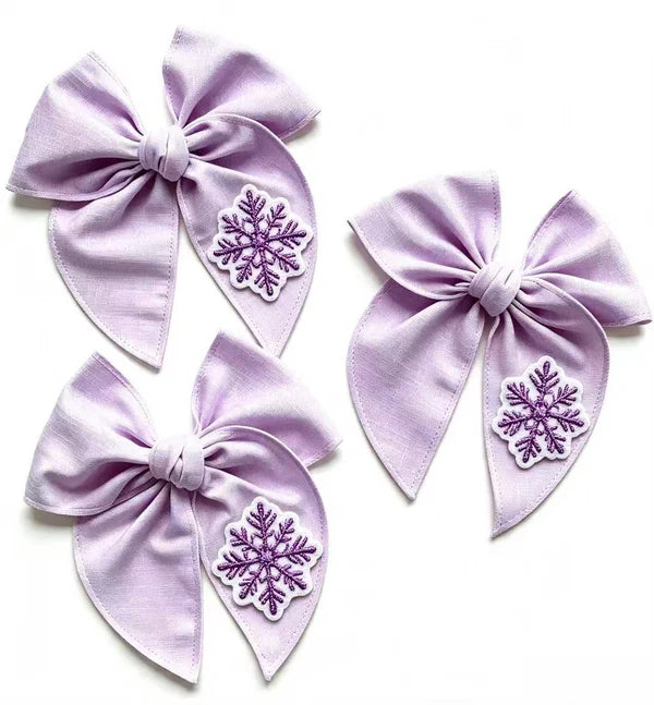Christmas Linen Patch Bows