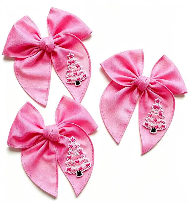 Christmas Linen Patch Bows