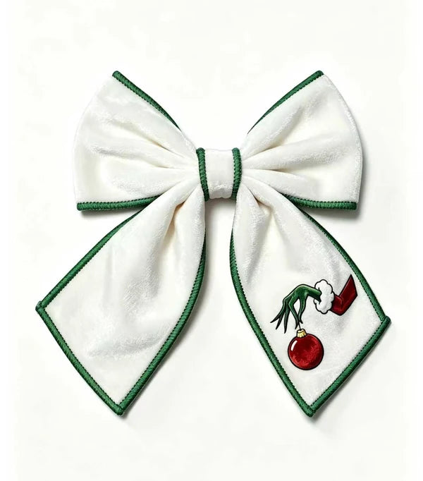 Velvet Christmas Bow (4”x5”)