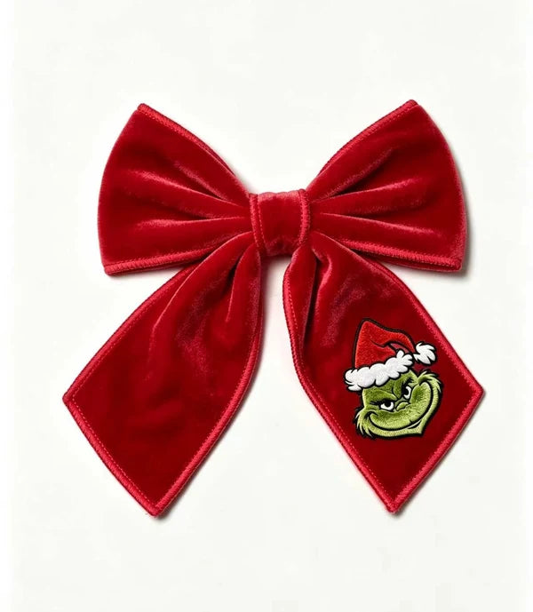 Velvet Christmas Bow (4”x5”)