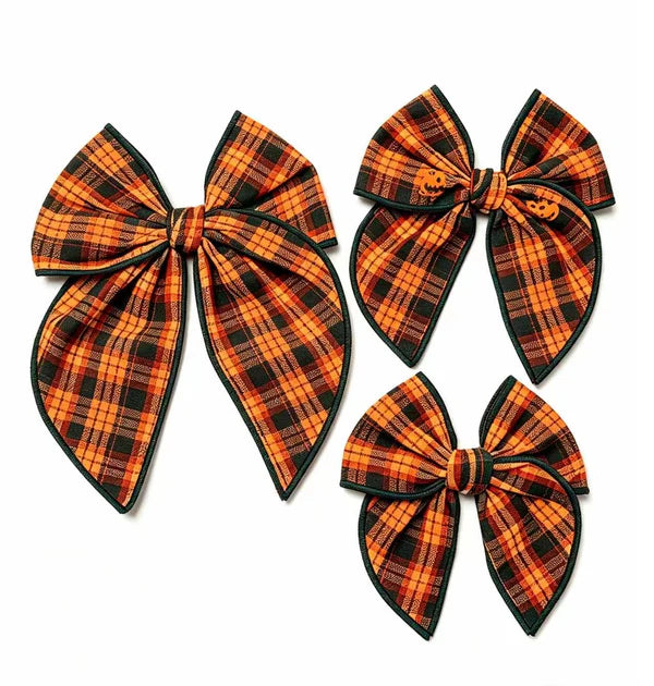 Plaid Serged Bows