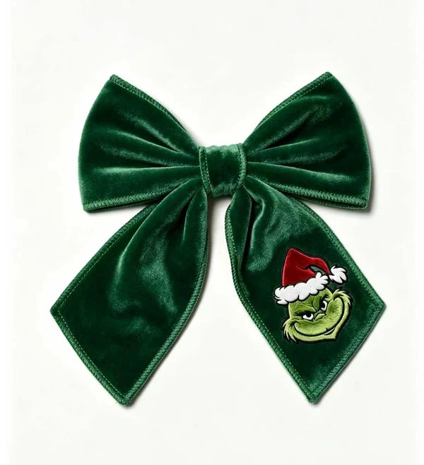 Velvet Christmas Bow (4”x5”)
