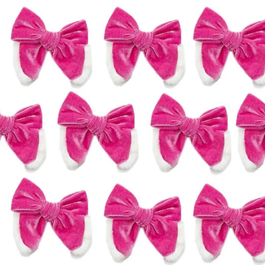 Pink Velvet Fur Pinwheel
