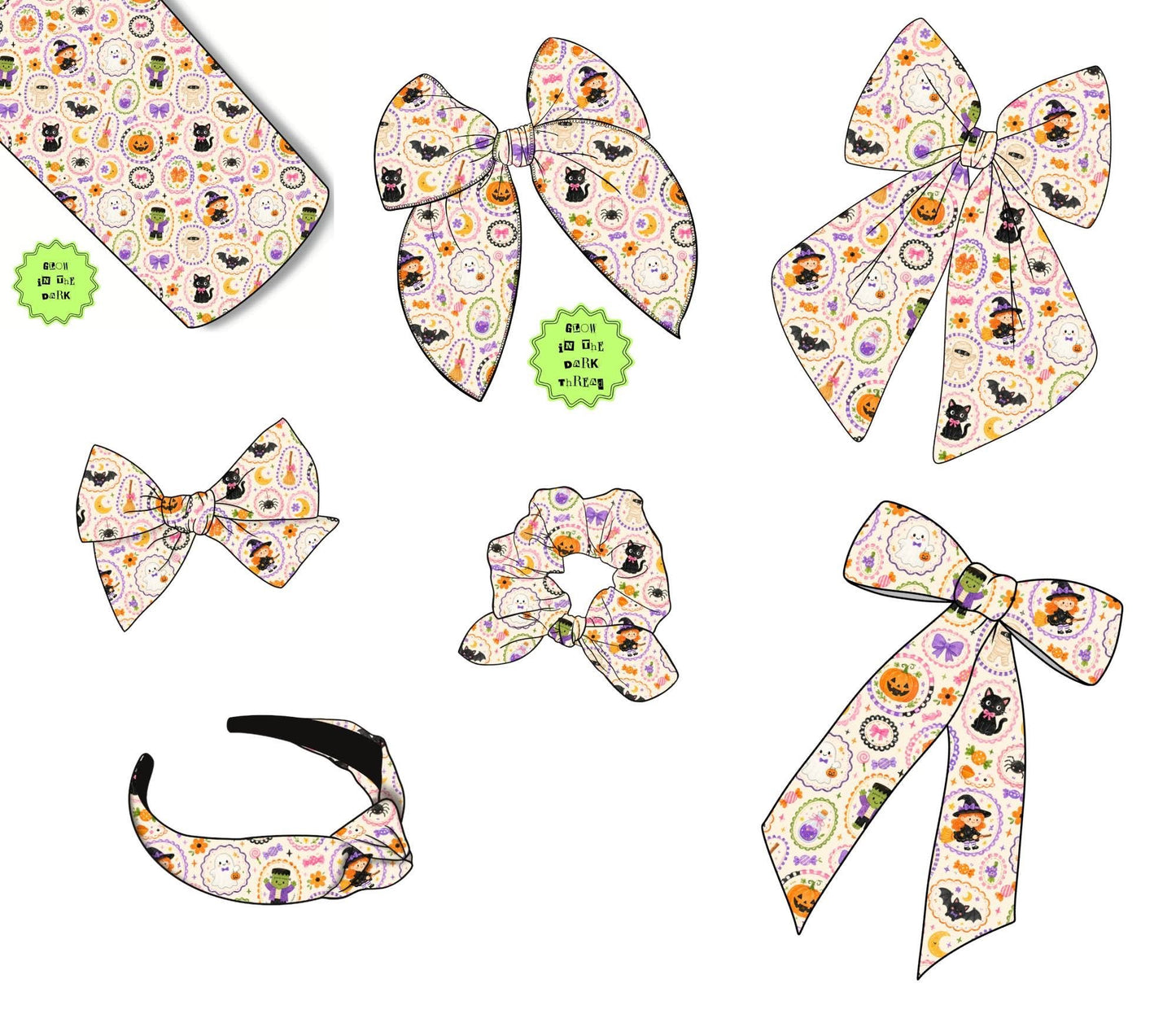 Spooky Bows/Scrunchies/Headbands