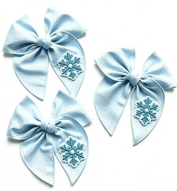 Christmas Linen Patch Bows