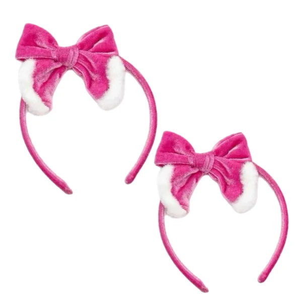 Pink Velvet Fur Pinwheel Headband