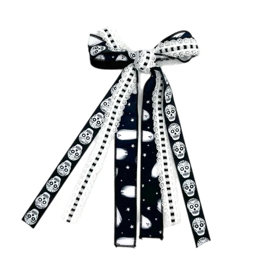 Ghostly Gala Ribbon Bow